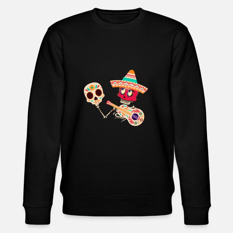 Dia de muertos,Mariachi,kostüm,tag der toten,maske - Stanley/Stella Unisex Bio-Sweatshirt CHANGER - Schwarz