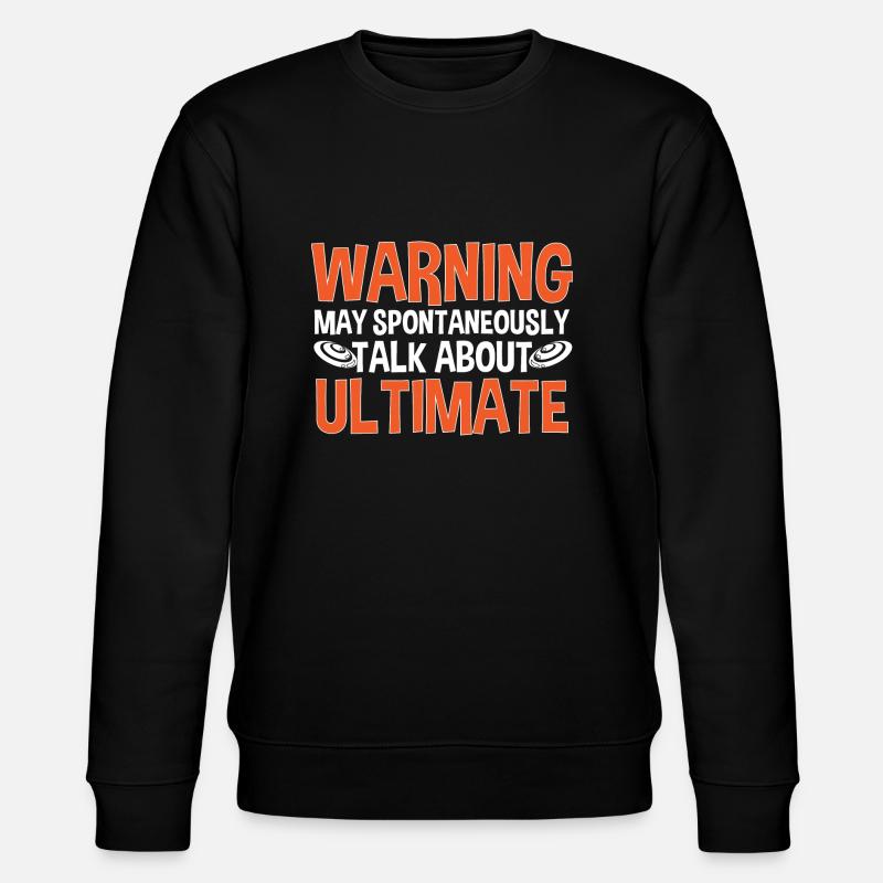 Ultimate Frisbee Throwing Disc - Stanley/Stella CHANGER Unisex Organic Sweatshirt - black