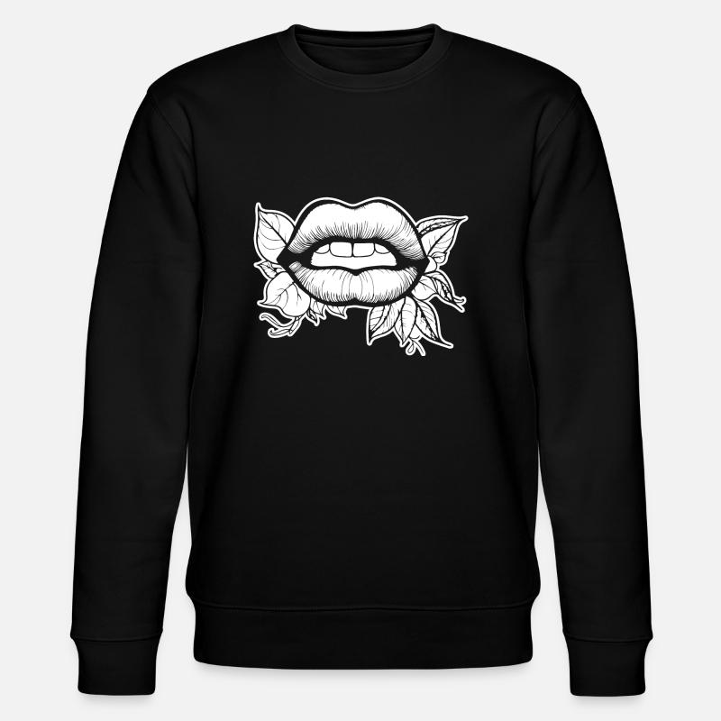 Lèvres, bouche, baisers lèvres - Sweat bio CHANGER Stanley/Stella Unisexe - noir