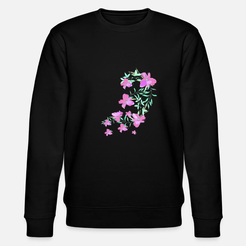 laurier-rose,fleur,lotus,vigne,floral,fleurs - Sweat bio CHANGER Stanley/Stella Unisexe - noir