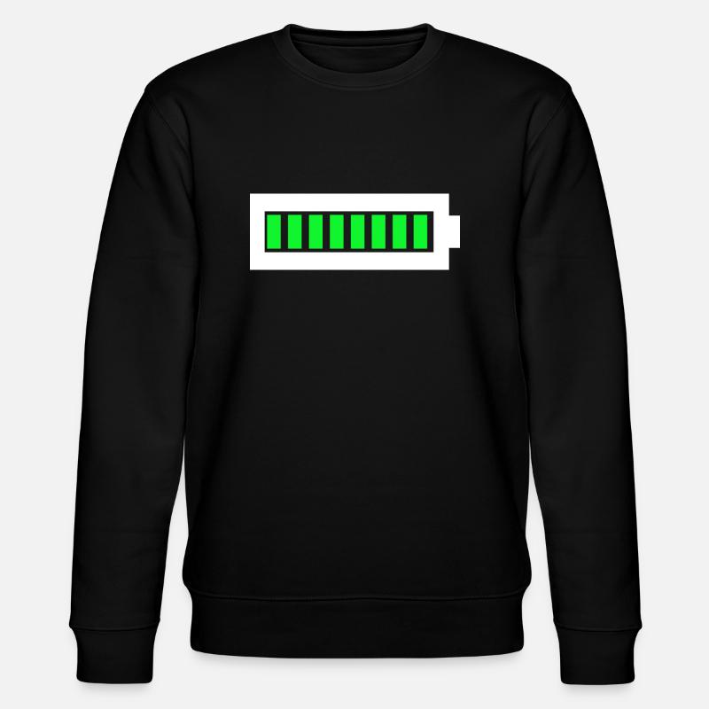 Akku voll - Stanley/Stella Unisex Bio-Sweatshirt CHANGER  - Schwarz
