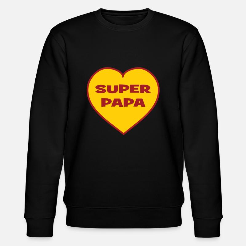 SUPER-VATER - Stanley/Stella Unisex Bio-Sweatshirt CHANGER  - Schwarz