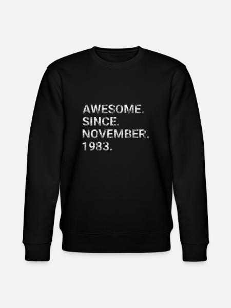 Awesome Since November 1983 - Stanley/Stella CHANGER Unisex Organic Sweatshirt - black