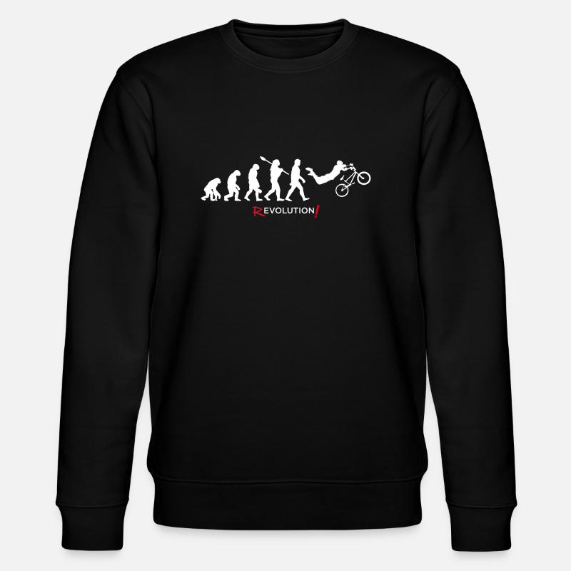 Revolution - Evolution Man Fun Twist11 - Stanley/Stella Unisex Bio-Sweatshirt CHANGER  - Schwarz