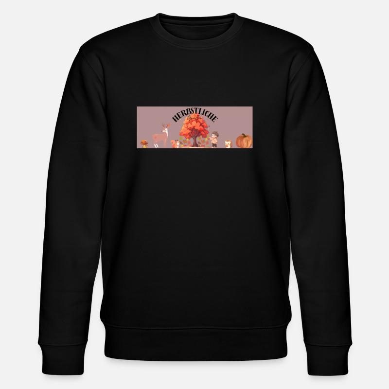 Herbstliche Grüße - Stanley/Stella Unisex Bio-Sweatshirt CHANGER  - Schwarz