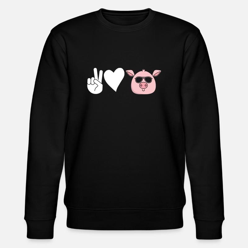 Schwein - Stanley/Stella Unisex Bio-Sweatshirt CHANGER  - Schwarz