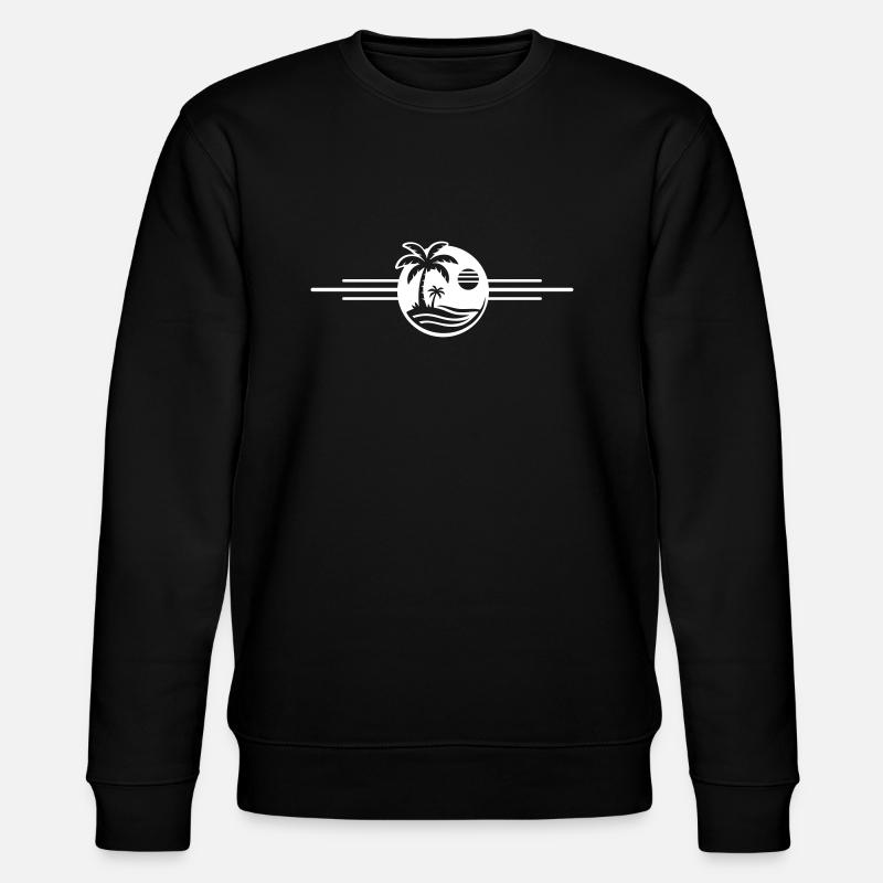 Palmen Strand - Stanley/Stella Unisex Bio-Sweatshirt CHANGER  - Schwarz