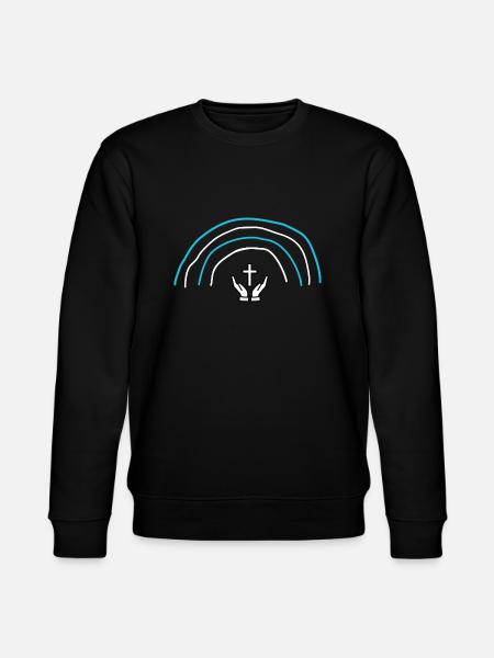croix catholique irradiante - Sweat bio CHANGER Stanley/Stella Unisexe - noir