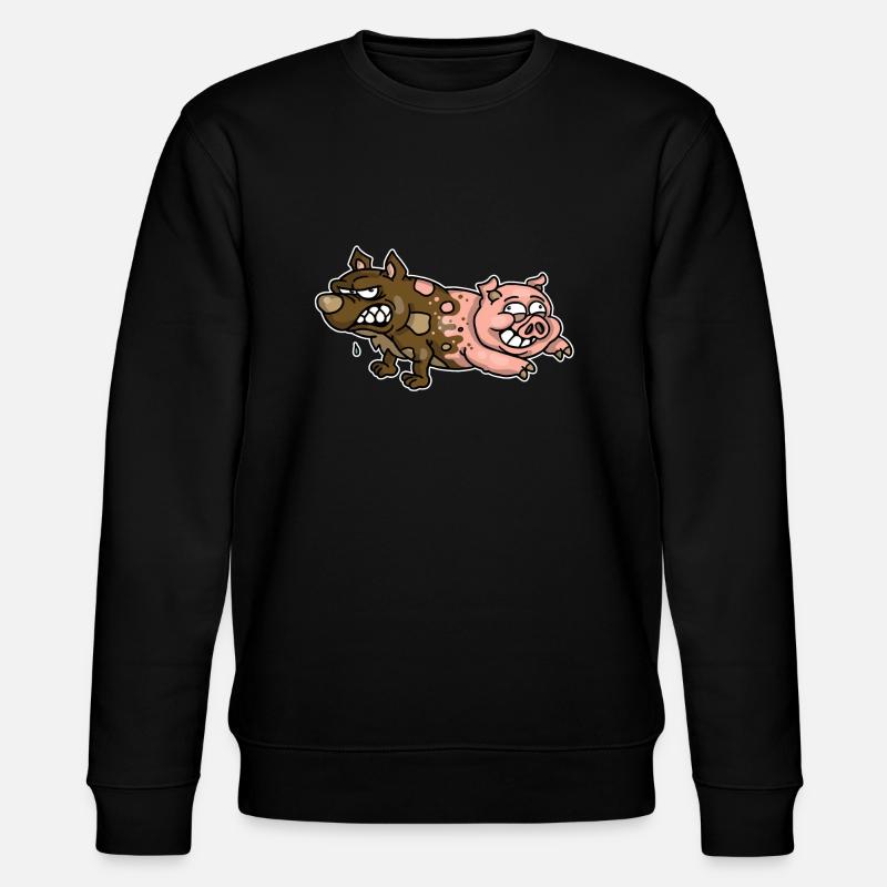 Schweinehund - Stanley/Stella Unisex Bio-Sweatshirt CHANGER  - Schwarz