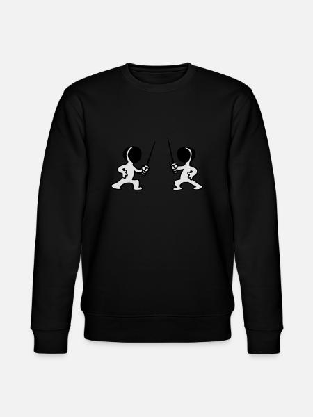 fencer fencing fun drawing - Stanley/Stella CHANGER Unisex Organic Sweatshirt - black