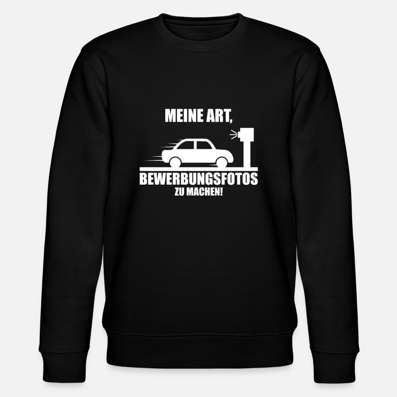 Lustiger Blitzer Spruch - Stanley/Stella Unisex Bio-Sweatshirt CHANGER  - Schwarz