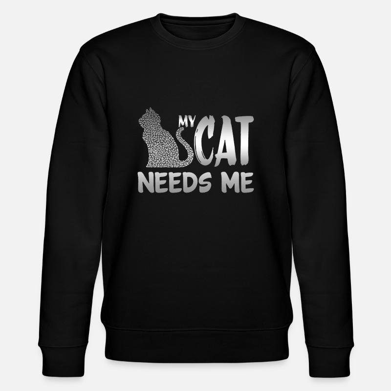 Cat - Stanley/Stella Unisex Bio-Sweatshirt CHANGER  - Schwarz