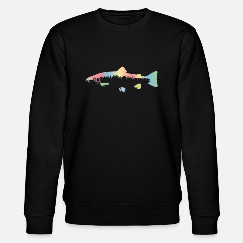 truite arc-en-ciel - Sweat bio CHANGER Stanley/Stella Unisexe - noir