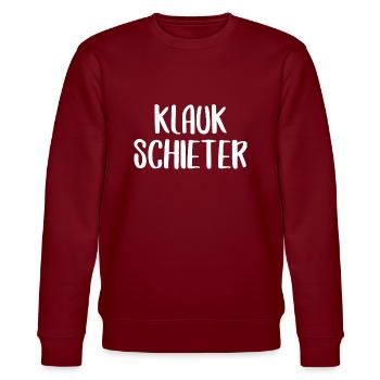 Klugscheißer klug Plattdeutsch platt deutsch - Stanley/Stella Unisex Bio-Sweatshirt CHANGER  - Burgunderrot - Vorne - Nik (191cm) & Marisol (170cm)