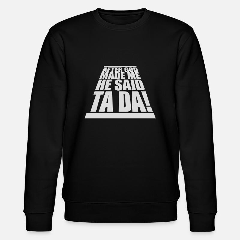 after god made me - Stanley/Stella CHANGER Unisex Organic Sweatshirt - black