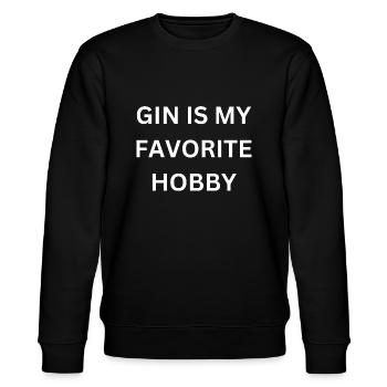Gin is my favorite hobby - Gin - Stanley/Stella Unisex Bio-Sweatshirt CHANGER  - Schwarz - Vorne - Nik (191cm) & Marisol (170cm)