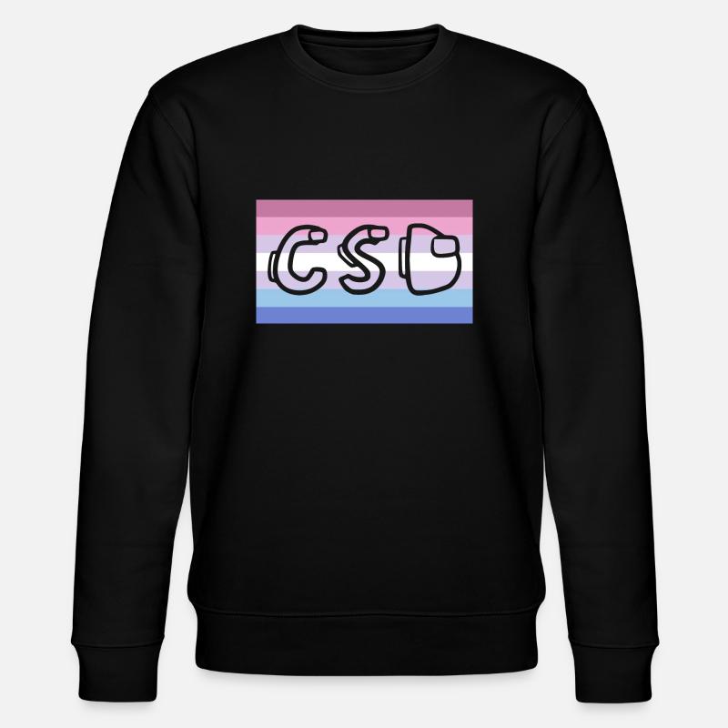 bigender pride CSD - Stanley/Stella Unisex Bio-Sweatshirt CHANGER - Schwarz