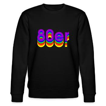 80s - Stanley/Stella CHANGER Unisex Organic Sweatshirt - black - Front - Nik (191cm) & Marisol (170cm)