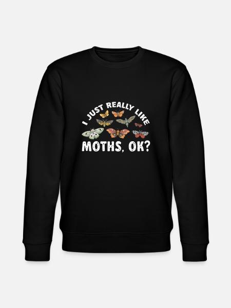 Moths Insect Collector Entomologist - Stanley/Stella CHANGER Unisex Organic Sweatshirt - black
