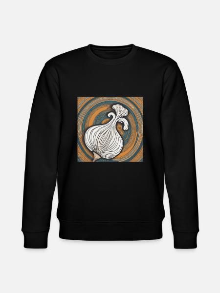 Garlic Gift Gift Idea Garlic Clove - Stanley/Stella CHANGER Unisex Organic Sweatshirt - black