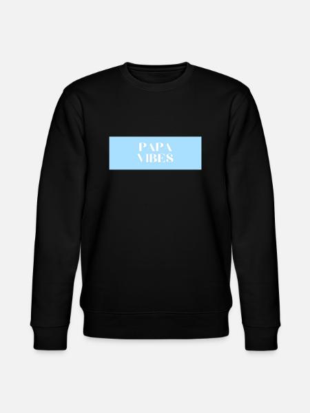 papa vibes - Stanley/Stella Unisex Bio-Sweatshirt CHANGER  - Schwarz