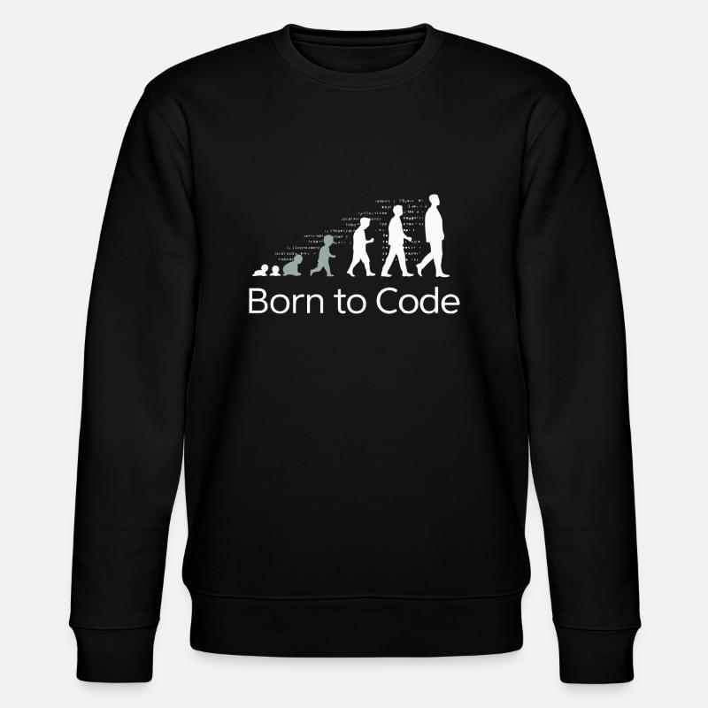 BORN TO CODE - Stanley/Stella CHANGER Unisex Organic Sweatshirt - black
