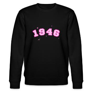 Rosenstern von 1946 - Stanley/Stella Unisex Bio-Sweatshirt CHANGER  - Schwarz - Vorne - Nik (191cm) & Marisol (170cm)