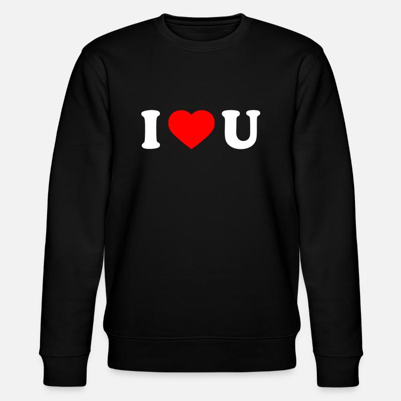 I love u - Stanley/Stella Unisex Bio-Sweatshirt CHANGER  - Schwarz