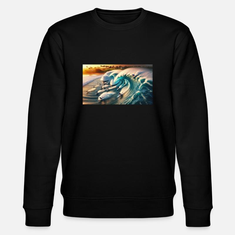 Surfeurs de pipelining - Sweat bio CHANGER Stanley/Stella Unisexe - noir