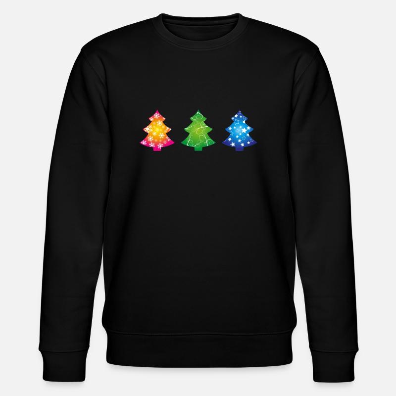 Weihnachtsbäume - Stanley/Stella Unisex Bio-Sweatshirt CHANGER  - Schwarz