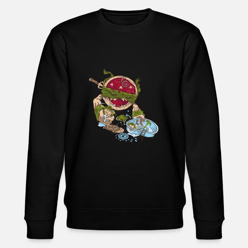 PIZZA NINJA - Sweat bio CHANGER Stanley/Stella Unisexe - noir