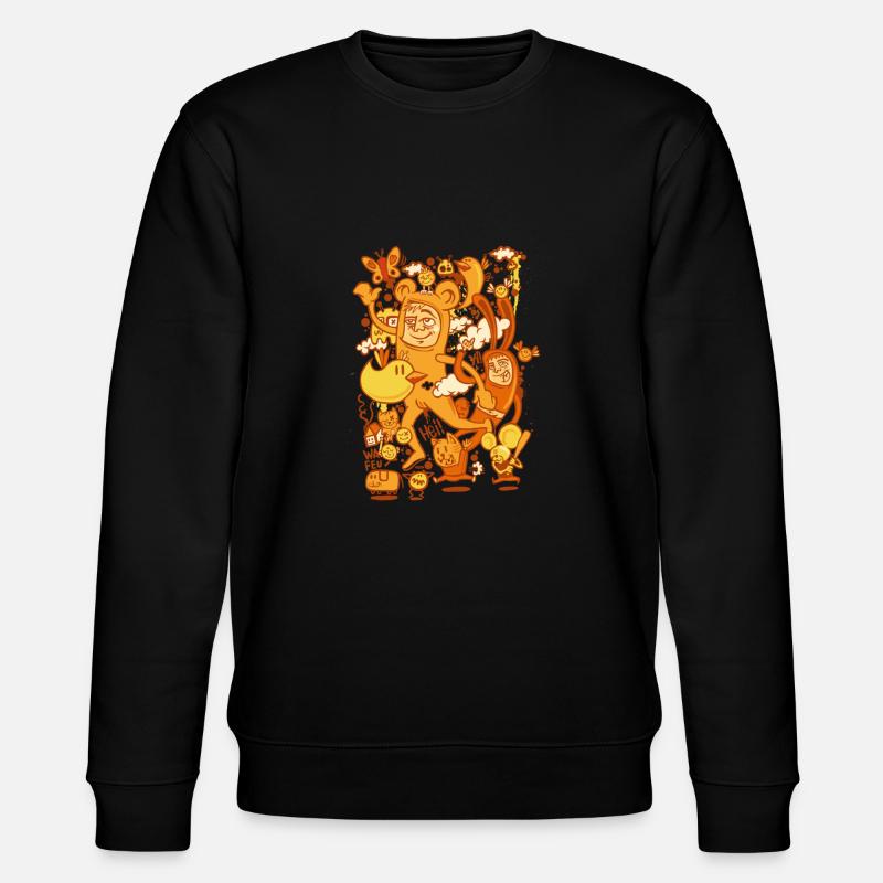 Schmetterlingsjagd - Stanley/Stella Unisex Bio-Sweatshirt CHANGER  - Schwarz