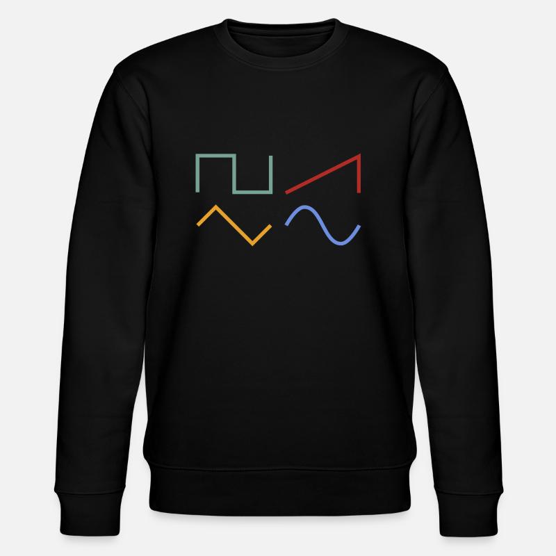 WAVEFORMS - Stanley/Stella CHANGER Unisex Organic Sweatshirt - black