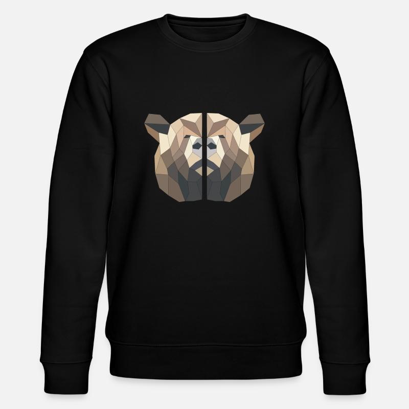 Braunbär - Stanley/Stella Unisex Bio-Sweatshirt CHANGER  - Schwarz