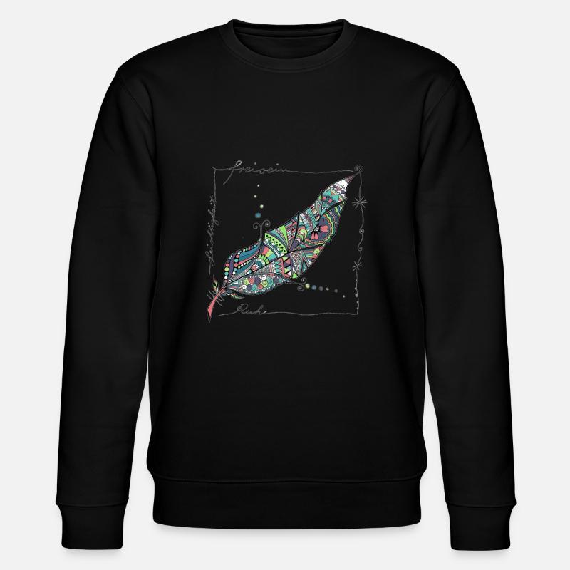 Feder bunt - Stanley/Stella Unisex Bio-Sweatshirt CHANGER  - Schwarz