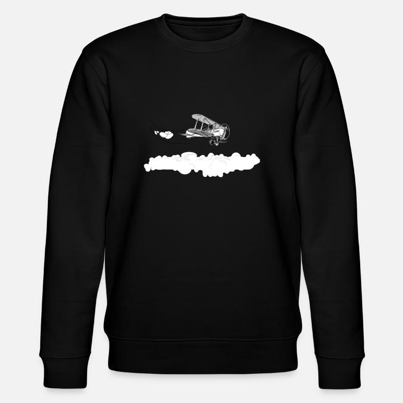 Altes Flugzeug - Stanley/Stella Unisex Bio-Sweatshirt CHANGER  - Schwarz