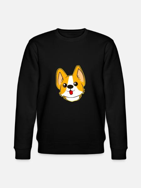 cute dog with tongue - Stanley/Stella CHANGER Unisex Organic Sweatshirt - black