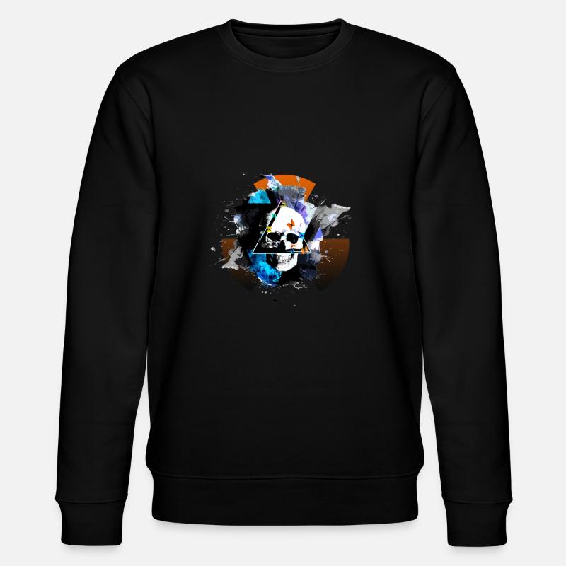 Schädelexpolationsatom - Stanley/Stella Unisex Bio-Sweatshirt CHANGER  - Schwarz