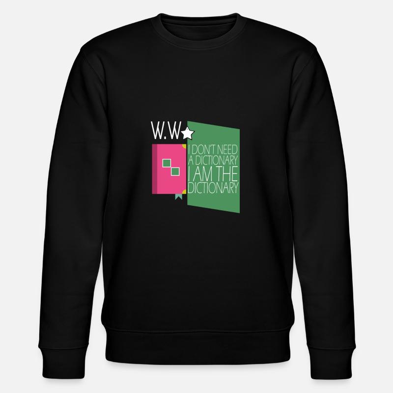 Woerterbuch Lexikon Geschenkidee - Stanley/Stella Unisex Bio-Sweatshirt CHANGER  - Schwarz