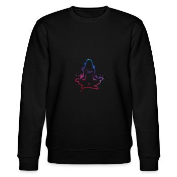 Yoga - Stanley/Stella CHANGER Unisex Organic Sweatshirt - black - Front - Nik (191cm) & Marisol (170cm)