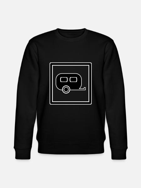 Camper/Wohnwagen Piktogramm mit Rahmen - Stanley/Stella CHANGER Unisex Organic Sweatshirt - black