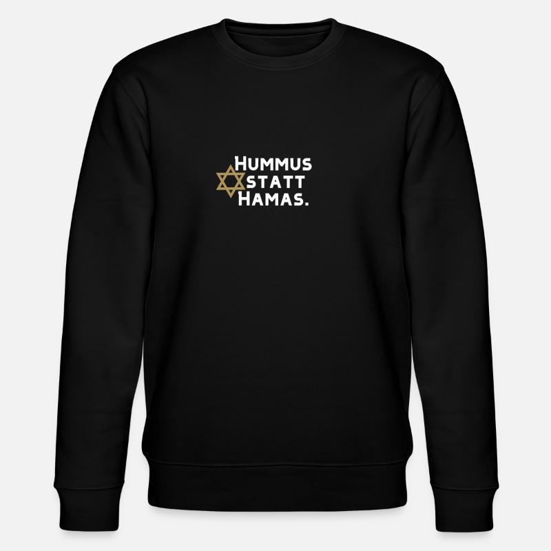Hummus statt Hamas. - Stanley/Stella CHANGER Unisex Organic Sweatshirt - black