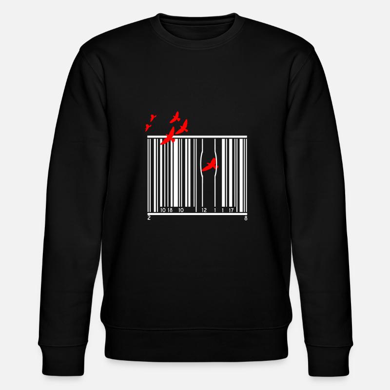 Vogel Vögel  Freiheits-Kommunismus - Stanley/Stella Unisex Bio-Sweatshirt CHANGER  - Schwarz