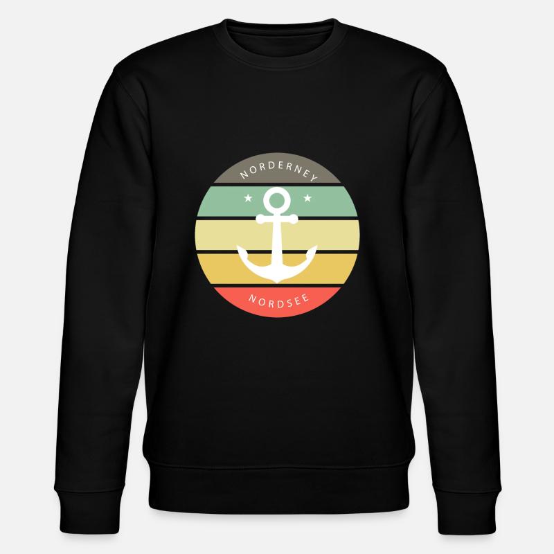 Norderney bunt - Stanley/Stella Unisex Bio-Sweatshirt CHANGER  - Schwarz