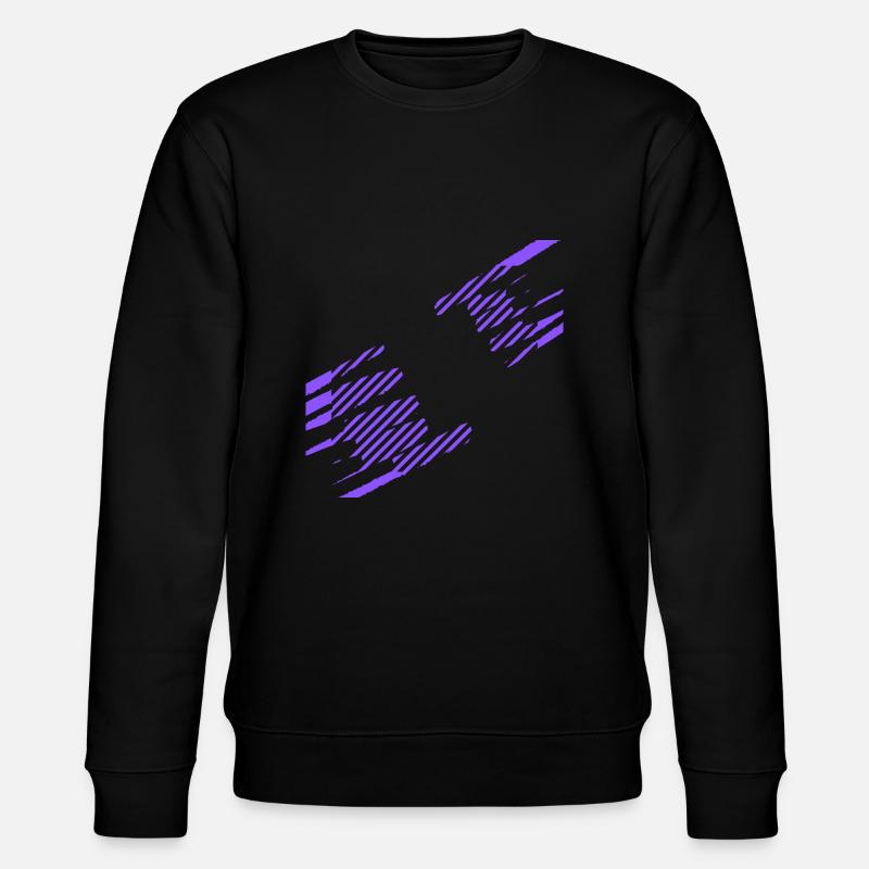 ein design mit streifen - Stanley/Stella Unisex Bio-Sweatshirt CHANGER  - Schwarz