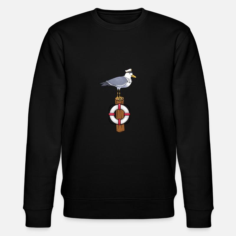 Möwe ⚓️ Norden ⚓️ - Stanley/Stella Unisex Bio-Sweatshirt CHANGER  - Schwarz
