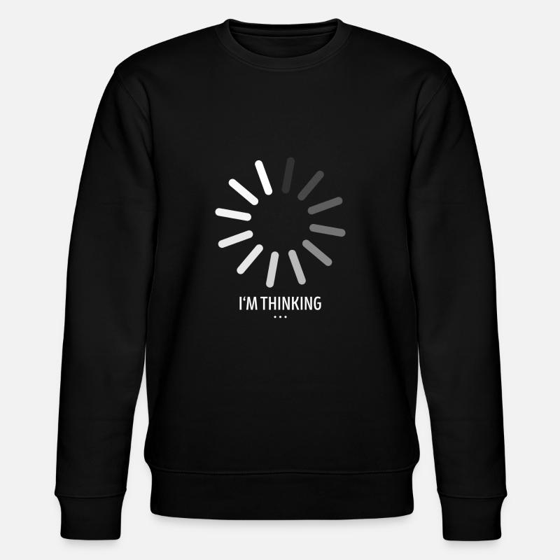 I`m thinking loading gift - Stanley/Stella CHANGER Unisex Organic Sweatshirt - black