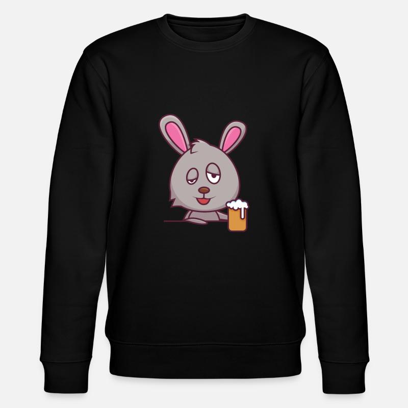 Drinker bunny - Stanley/Stella CHANGER Unisex Organic Sweatshirt - black