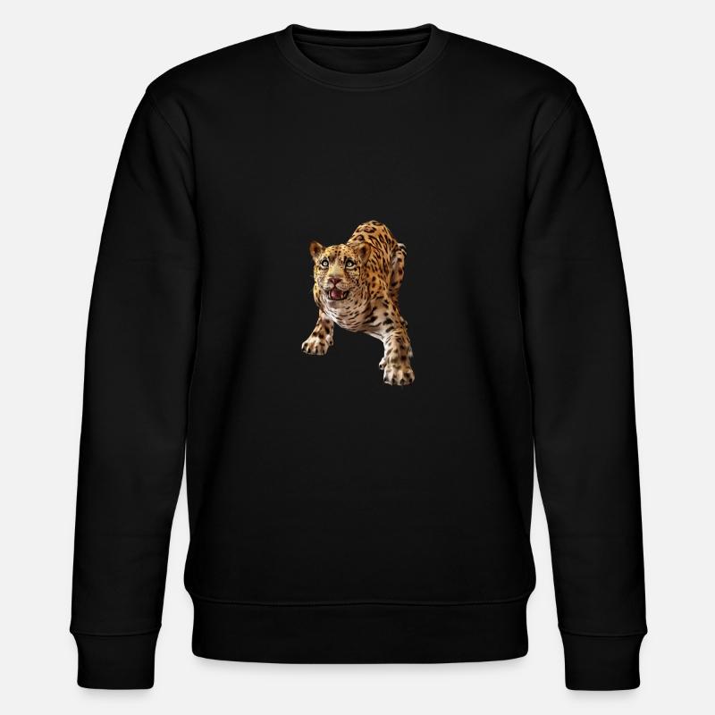 Leopard - Stanley/Stella Unisex Bio-Sweatshirt CHANGER  - Schwarz
