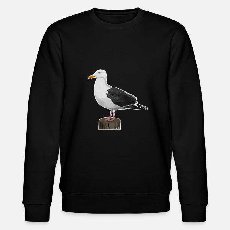 conception d'oiseau de mouette jz.birds - Sweat bio CHANGER Stanley/Stella Unisexe - noir